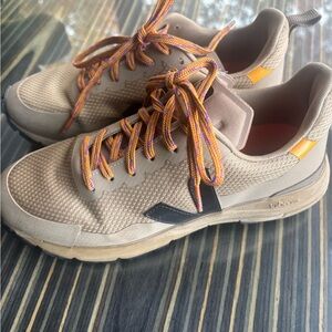 Veja Tan and Black Athletic Shoes